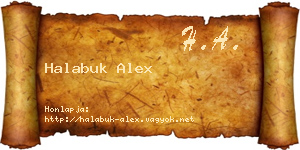 Halabuk Alex névjegykártya